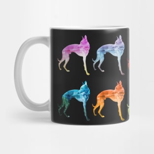 Multicoloured Whippet Waves Pop Art Mug